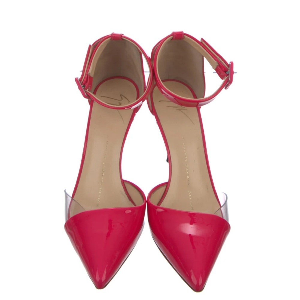 GIUSEPPE ZANOTTI Pink Patent Leather D'Orsay Pumps Heels 5 US5, IT35